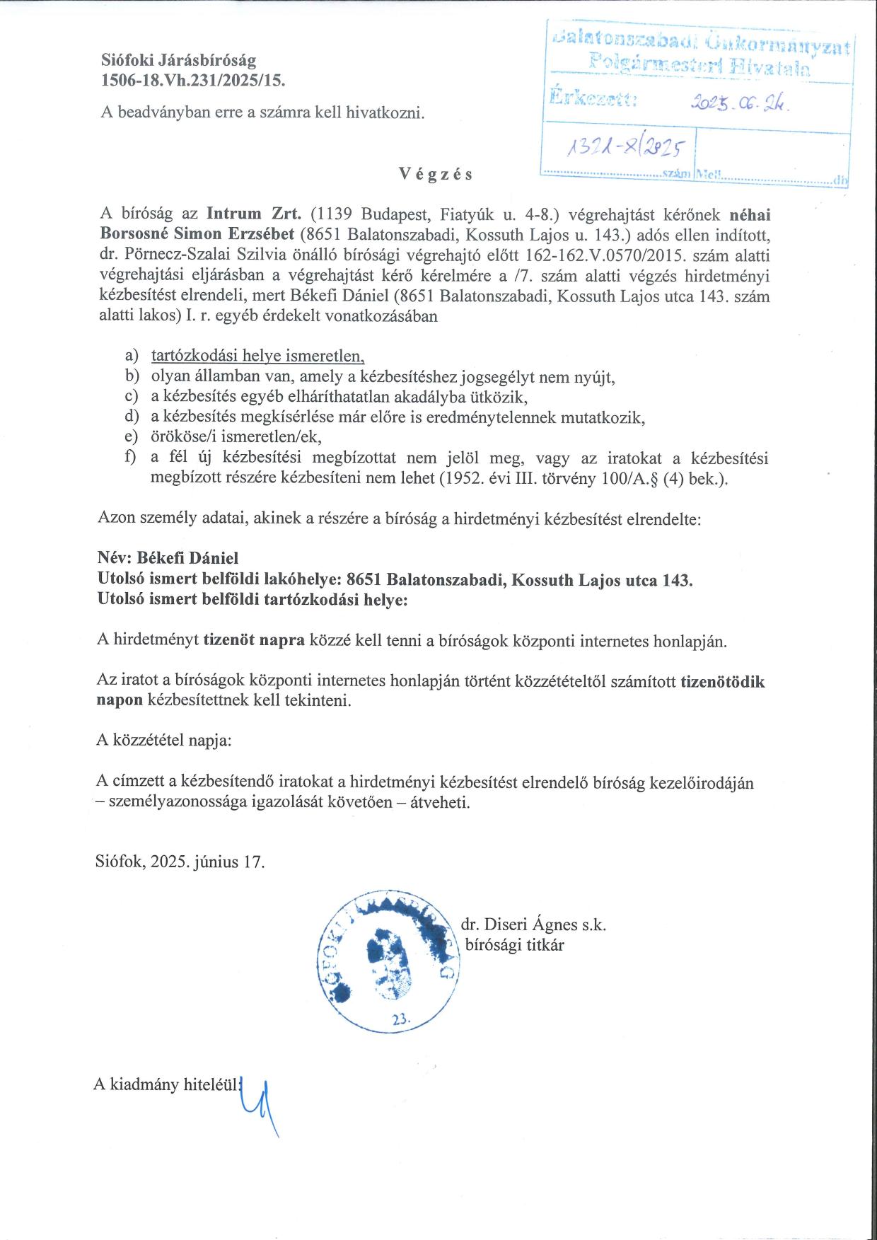 SJ 1506 18.Vh.231 2025 15 I 1